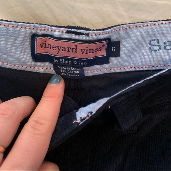 Vineyard Vines Saylor Fit Navy Corduroy Pants - Picture 2 of 4